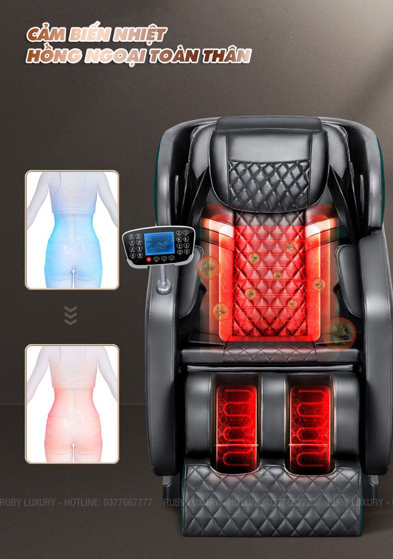 Ghế massage bổ sung nhiệt hồng ngoại