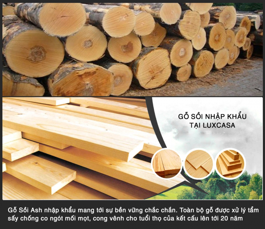 Chất liệu gỗ sofa 