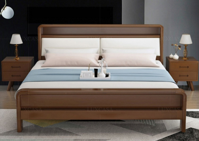 Giường ngủ gỗ hiện đại WB109 màu nâu