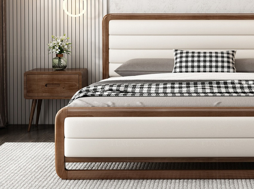 Giường ngủ gỗ phong cách Bắc Âu WB110