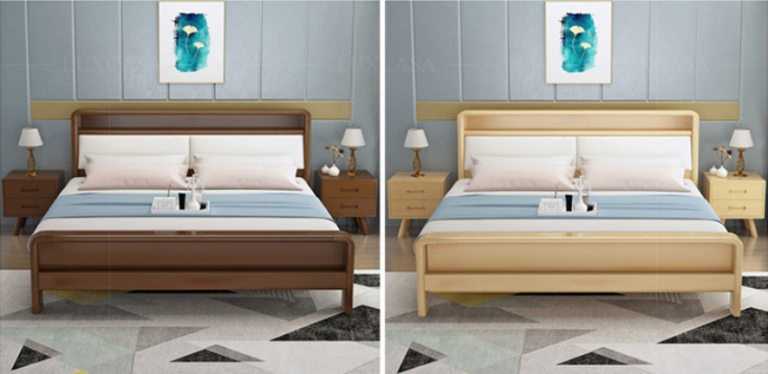 Màu sắc Giường ngủ gỗ hiện đại WB109